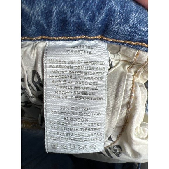 True Religion Low Rise Distressed Light Blue Relaxed Skinny Jeans Size 28 - Picture 10 of 10